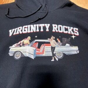 Danny Duncan "Virginity Rocks" Hoodie Black Large Retro Car Graphic